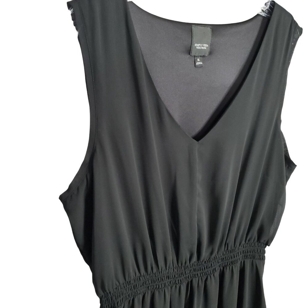 Simply Vera Wang Size XL Dress Blouson Ombre A Line Sharkbite Hem Pullover - Picture 4 of 11